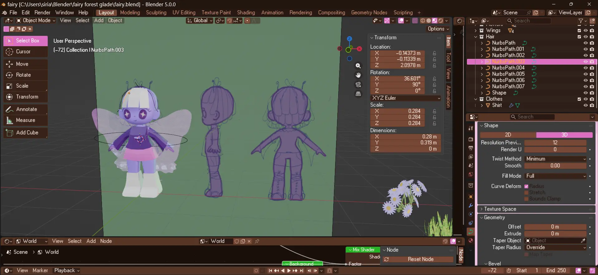 fairy model in blender