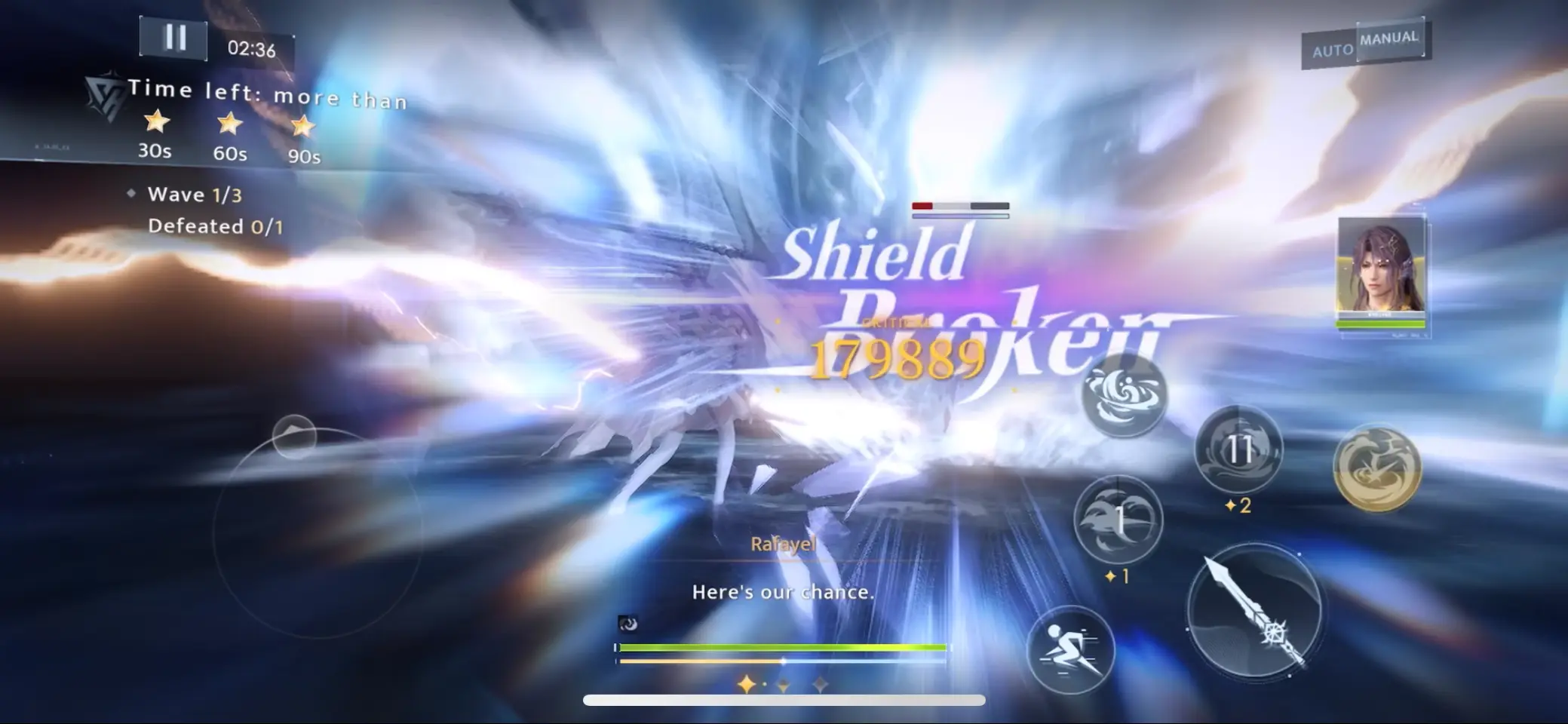 Rafayel's attack scene battle animation