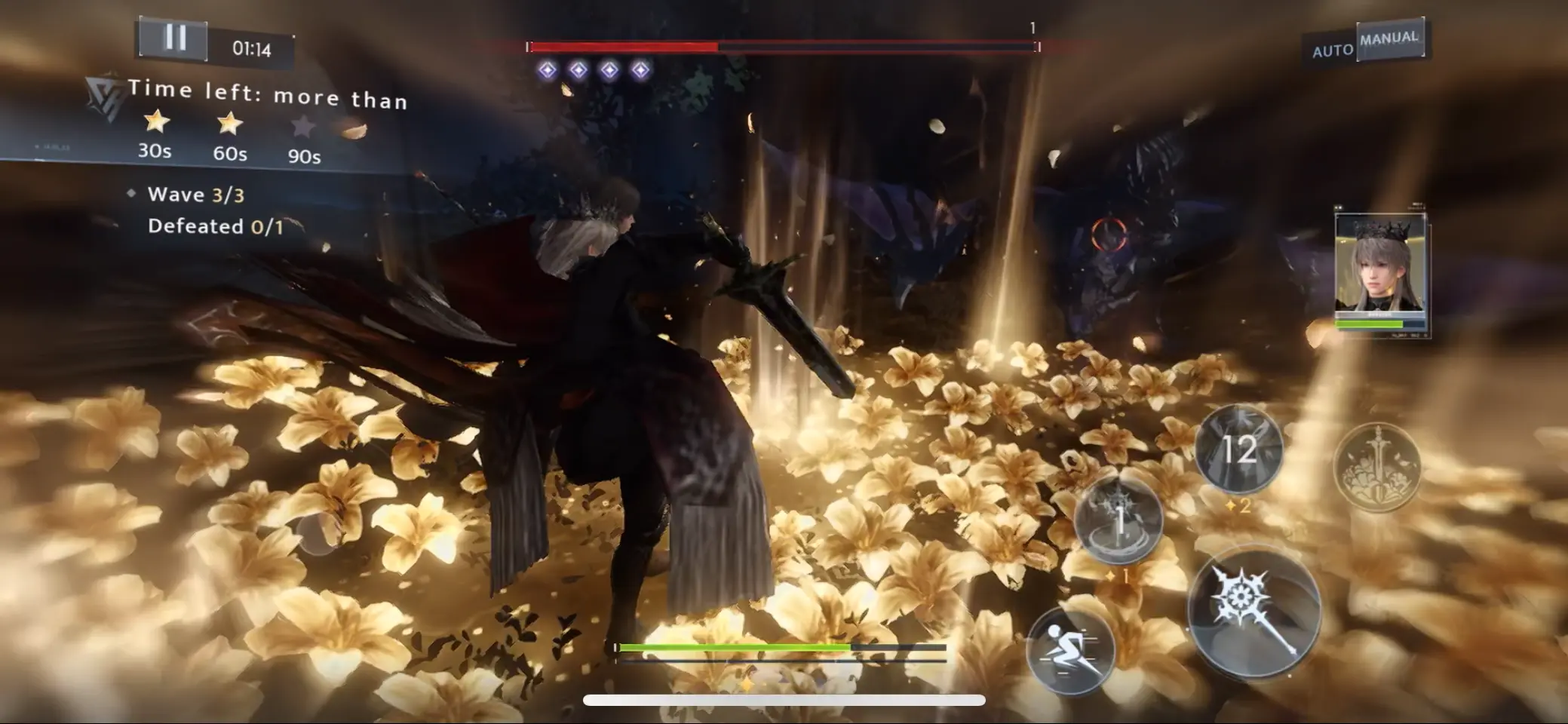 Xavier's combination attack scene battle animation